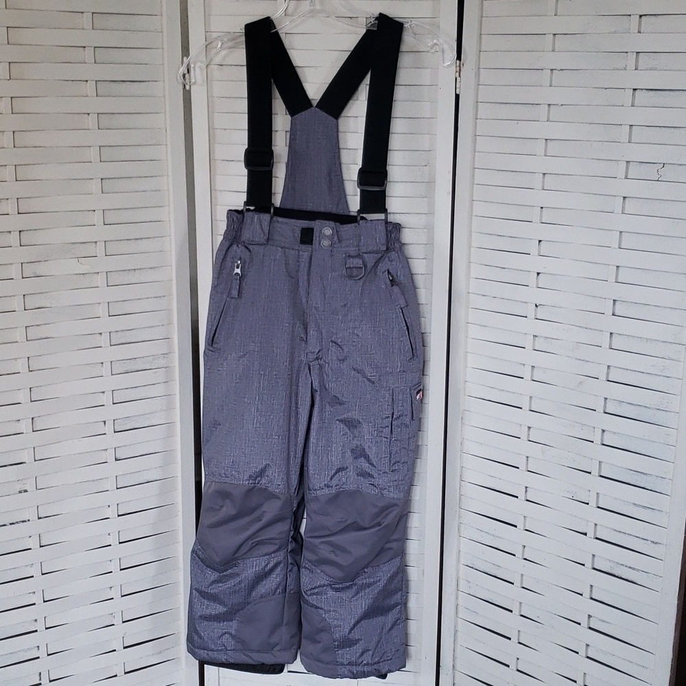32 degrees new youth gray  snow bib XS 5/6
